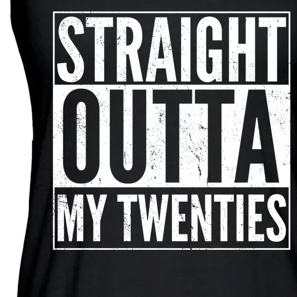 20th Birthday - Straight Outta My Twenties Ladies Essential Flowy Tank