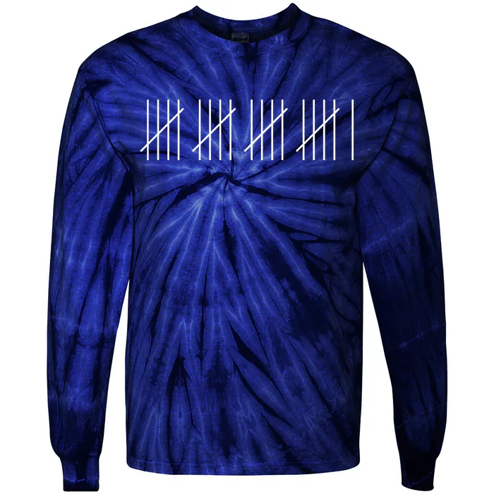 21 Twenty-One Years Old 21st Birthday Lines Tie-Dye Long Sleeve Shirt