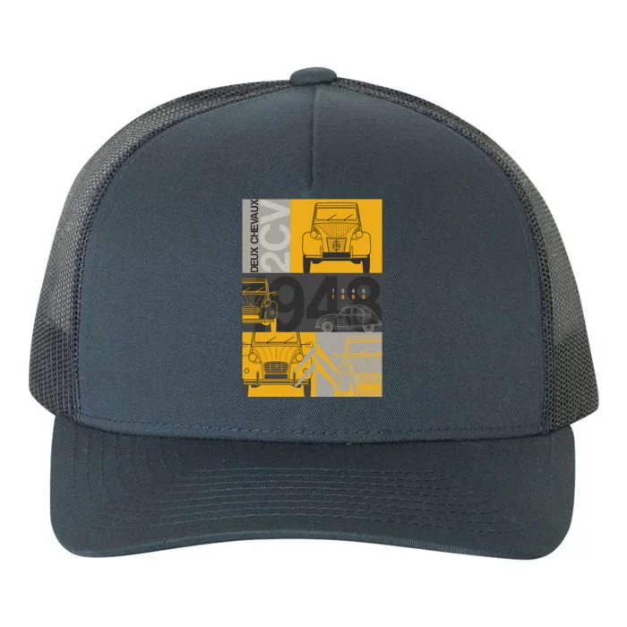 2cv 1948 1990 Graphic Art Yupoong Adult 5-Panel Trucker Hat