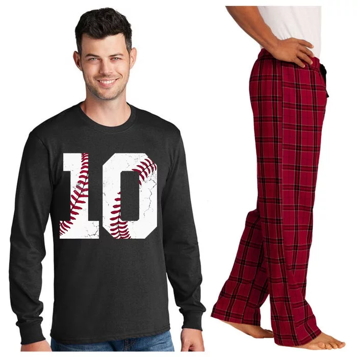 2013 10th Birthday Baseball Kids Ten 10 Tenth Gift Long Sleeve Pajama Set