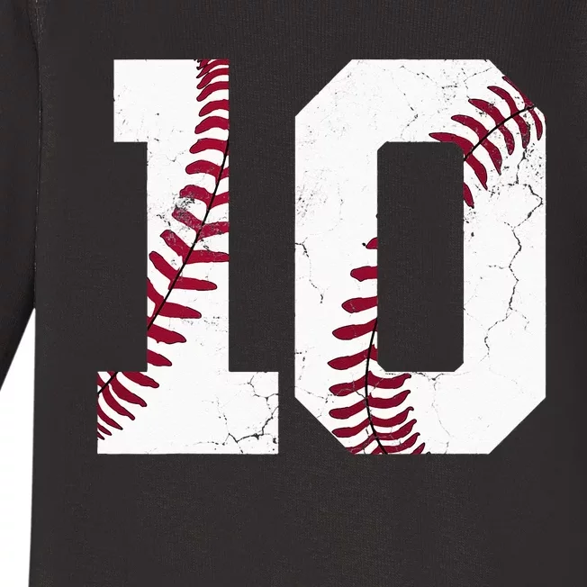 2013 10th Birthday Baseball Kids Ten 10 Tenth Gift Baby Long Sleeve Bodysuit