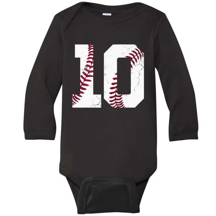 2013 10th Birthday Baseball Kids Ten 10 Tenth Gift Baby Long Sleeve Bodysuit