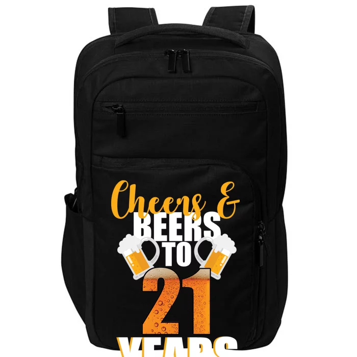 21st Birthday Cheers & Beers To 21 Years Impact Tech Backpack