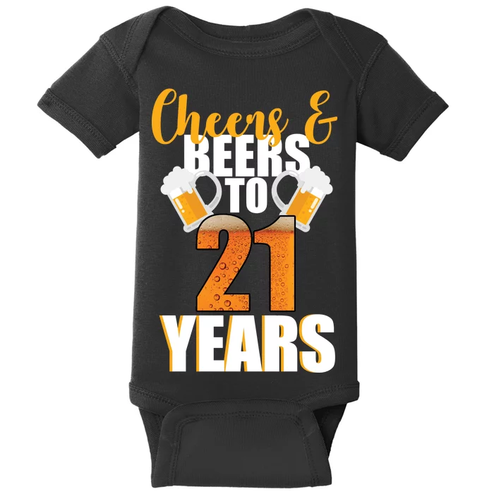 21st Birthday Cheers & Beers To 21 Years Baby Bodysuit