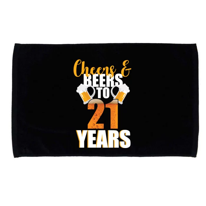 21st Birthday Cheers & Beers To 21 Years Microfiber Hand Towel