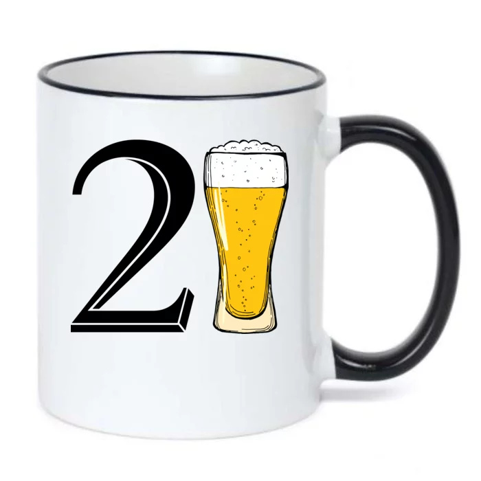 21st Birthday Funny Beer Black Color Changing Mug