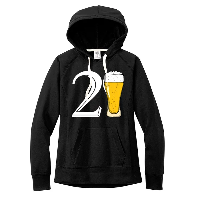 21st Birthday Funny Beer Women's Fleece Hoodie