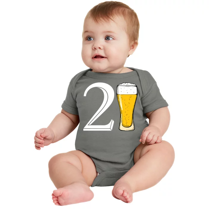 21st Birthday Funny Beer Baby Bodysuit