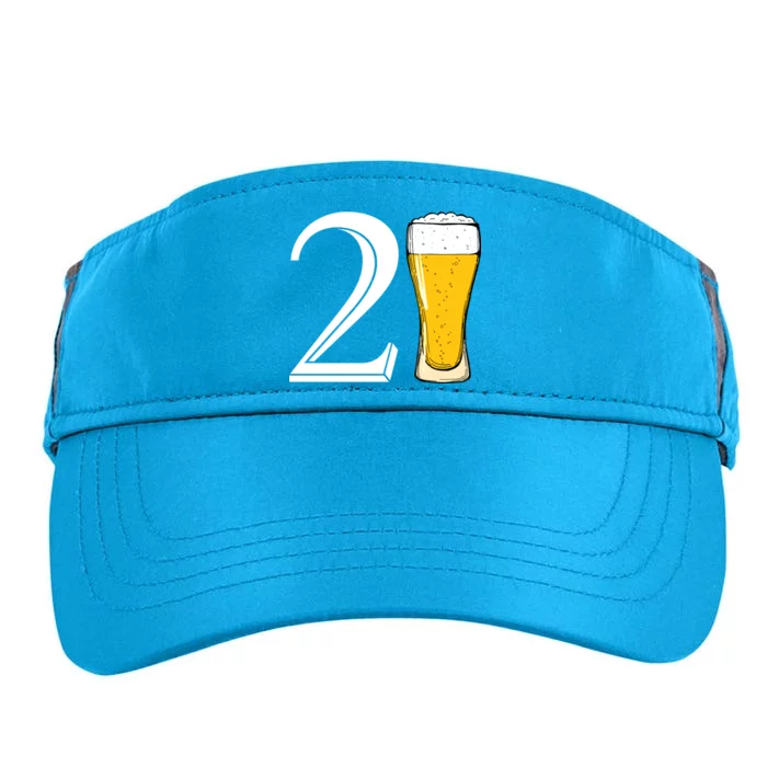 21st Birthday Funny Beer Adult Drive Performance Visor