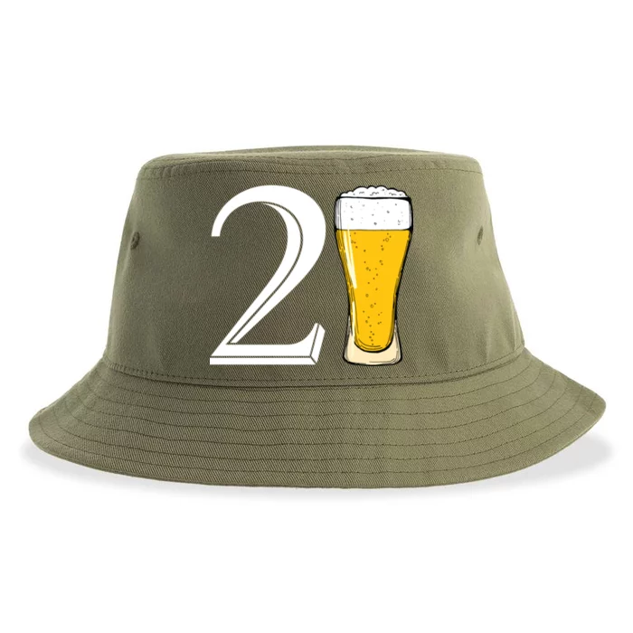 21st Birthday Funny Beer Sustainable Bucket Hat