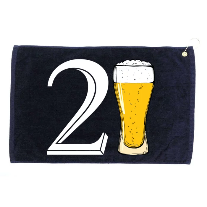 21st Birthday Funny Beer Grommeted Golf Towel