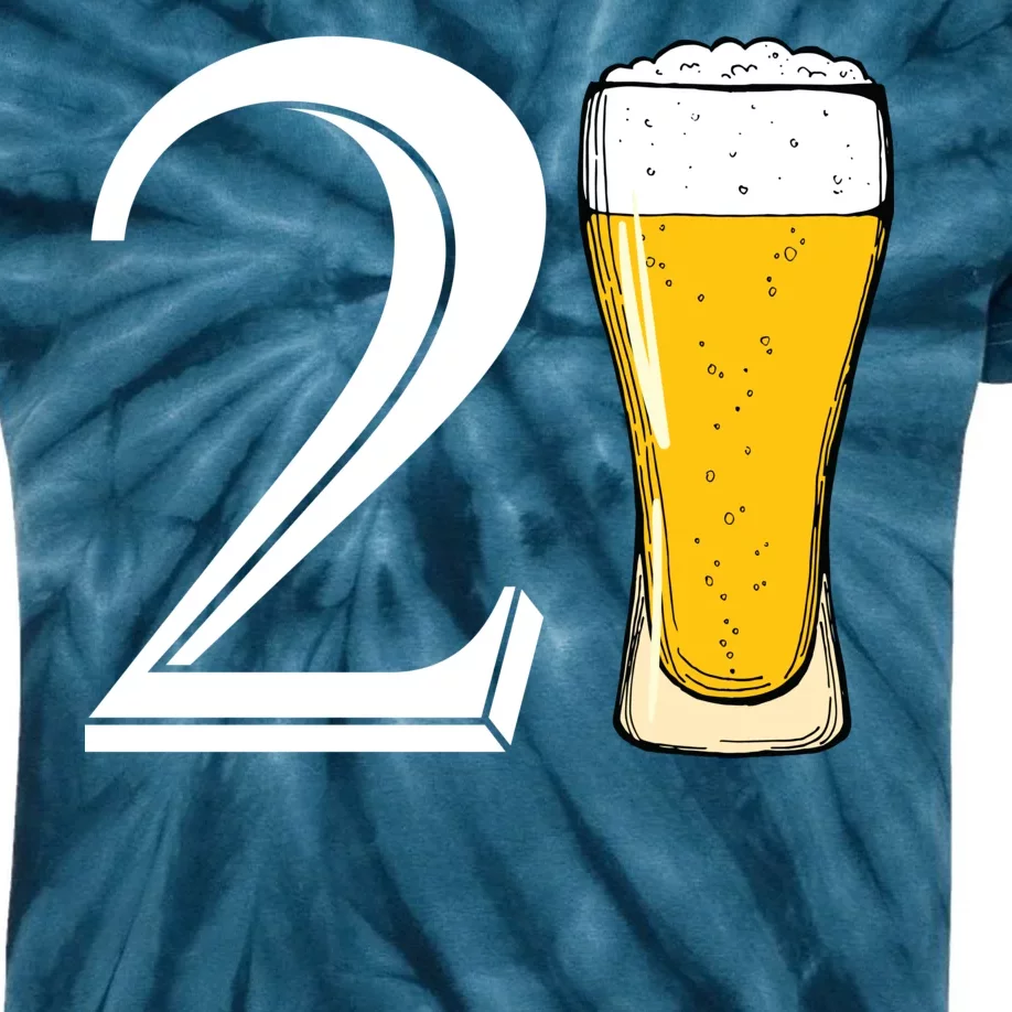 21st Birthday Funny Beer Kids Tie-Dye T-Shirt