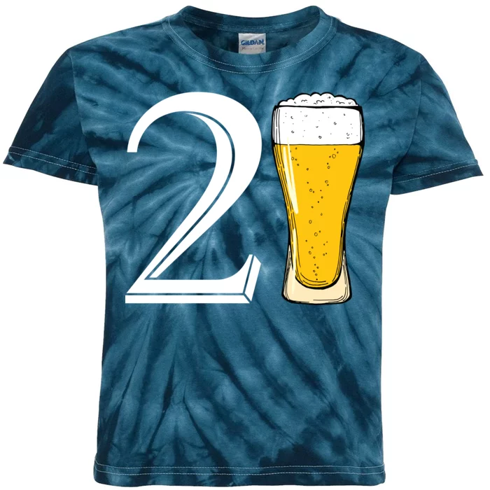 21st Birthday Funny Beer Kids Tie-Dye T-Shirt