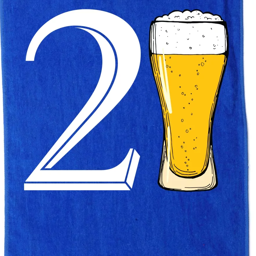 21st Birthday Funny Beer Platinum Collection Golf Towel