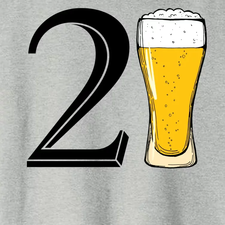 21st Birthday Funny Beer Women's Crop Top Tee