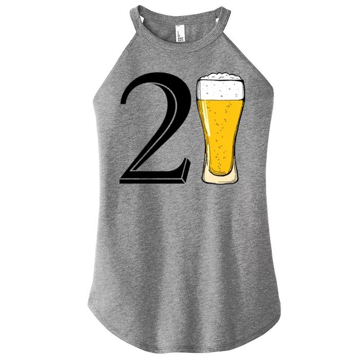 21st Birthday Funny Beer Women’s Perfect Tri Rocker Tank