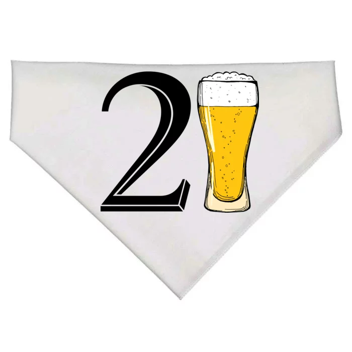 21st Birthday Funny Beer USA-Made Doggie Bandana