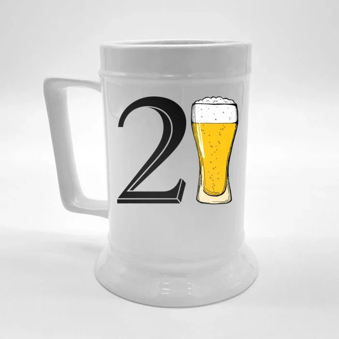 21st Birthday Funny Beer Front & Back Beer Stein