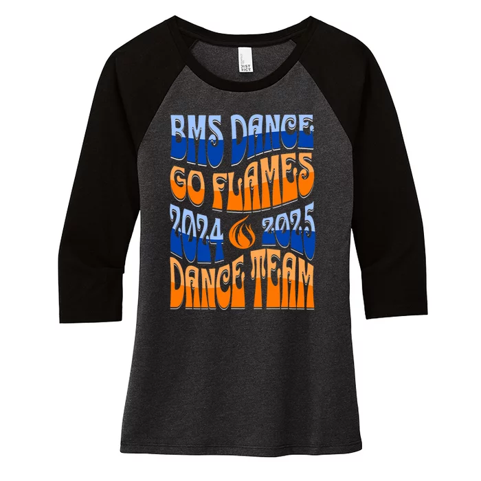 2024 2025 Bms Dance Team Women's Tri-Blend 3/4-Sleeve Raglan Shirt