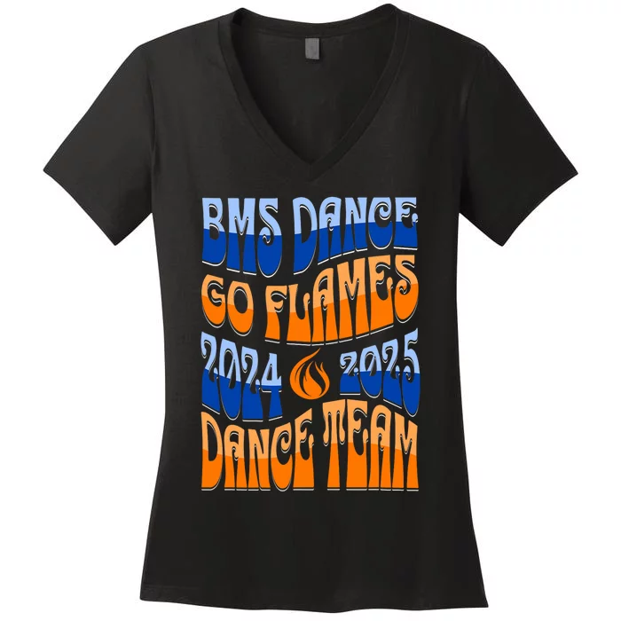 2024 2025 Bms Dance Team Women's V-Neck T-Shirt