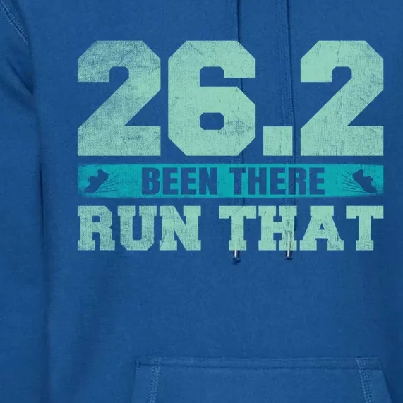 26 2 Been There Run That Gift Full Marathon Runner Gift Premium Hoodie