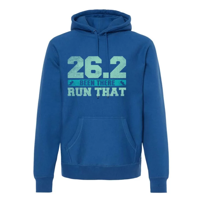 26 2 Been There Run That Gift Full Marathon Runner Gift Premium Hoodie