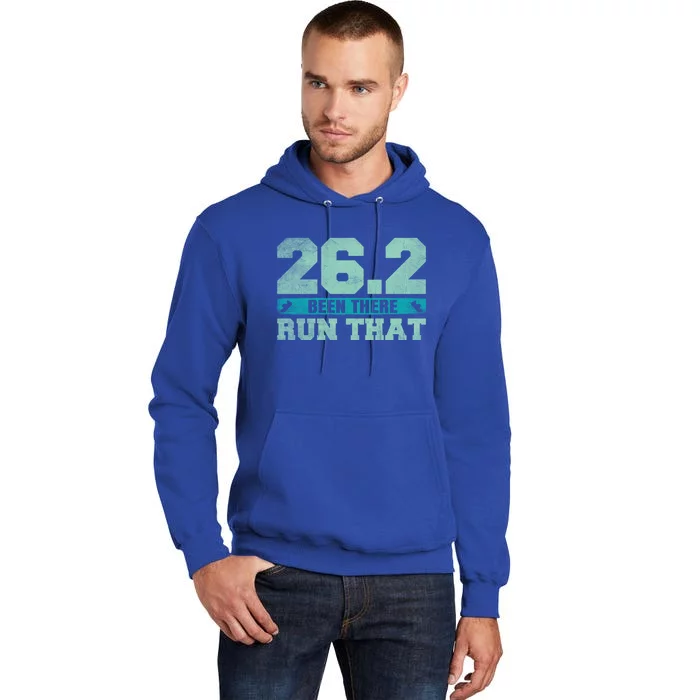 26 2 Been There Run That Gift Full Marathon Runner Gift Tall Hoodie