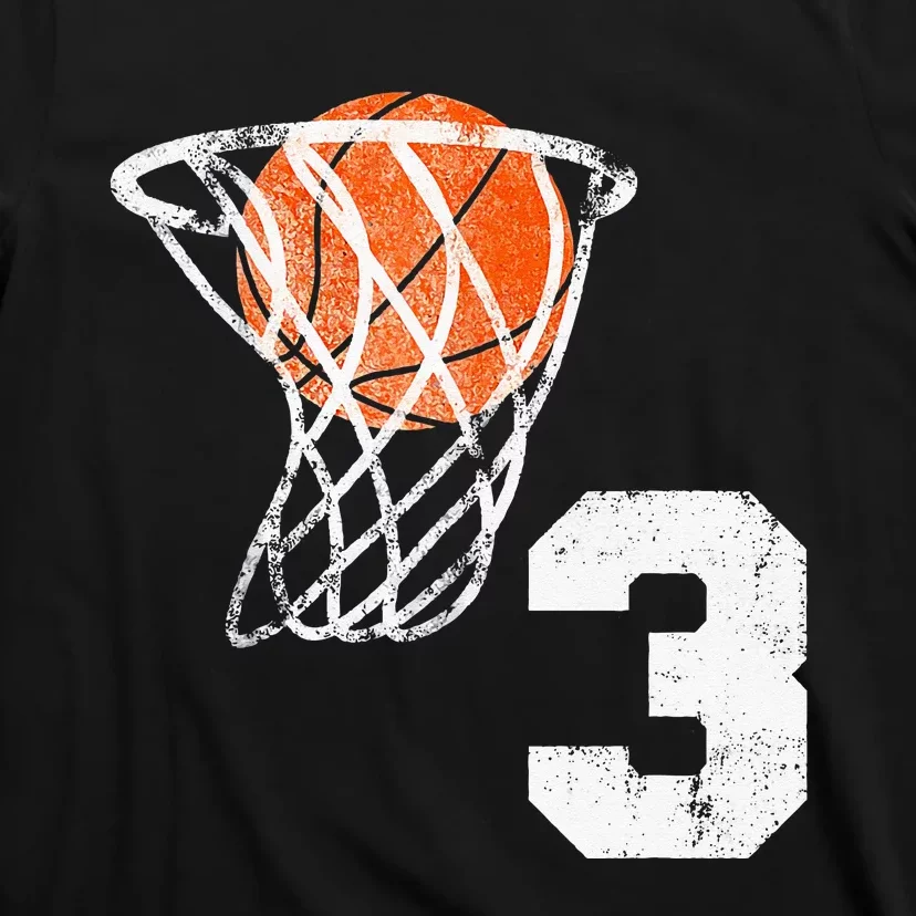 2020 3rd Birthday Basketball Three 3 Years Old T-Shirt