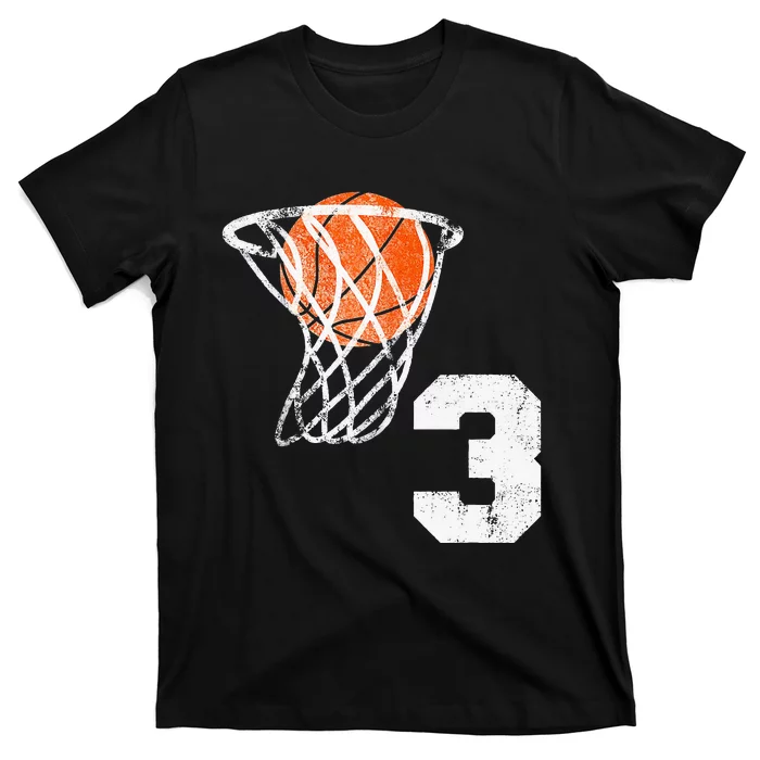 2020 3rd Birthday Basketball Three 3 Years Old T-Shirt