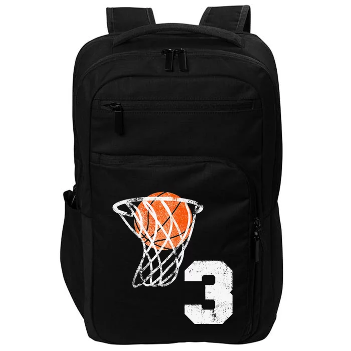 2020 3rd Birthday Basketball Three 3 Years Old Impact Tech Backpack