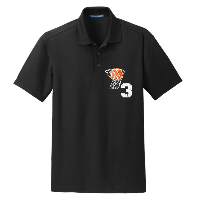 2020 3rd Birthday Basketball Three 3 Years Old Dry Zone Grid Performance Polo