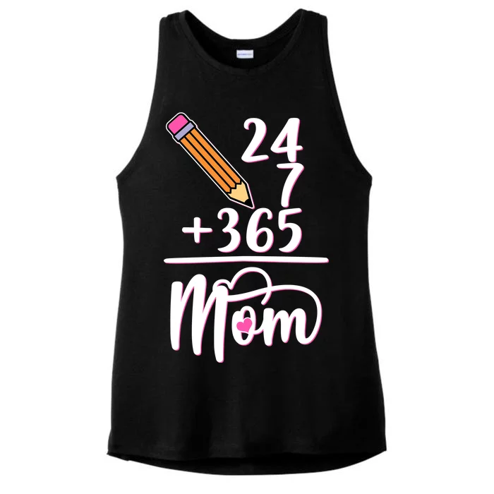 24 7 365 Days Mom Ladies Tri-Blend Wicking Tank