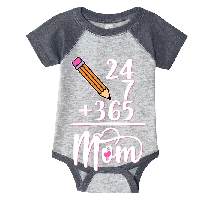 24 7 365 Days Mom Infant Baby Jersey Bodysuit