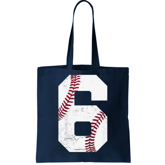 2018 6th Birthday Baseball Six 6 Years Old Tote Bag