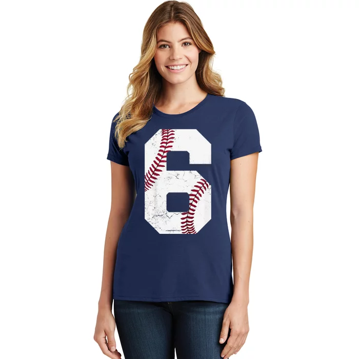 2018 6th Birthday Baseball Six 6 Years Old Women's T-Shirt