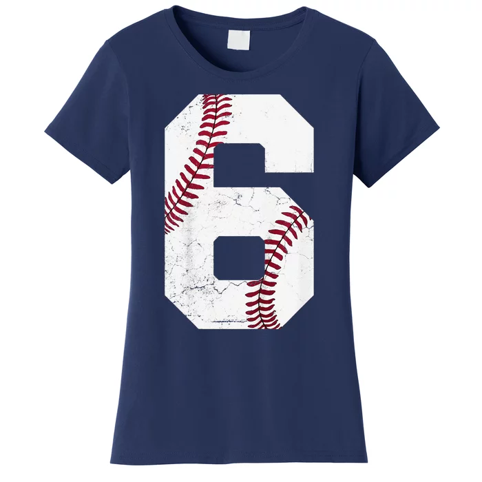 2018 6th Birthday Baseball Six 6 Years Old Women's T-Shirt