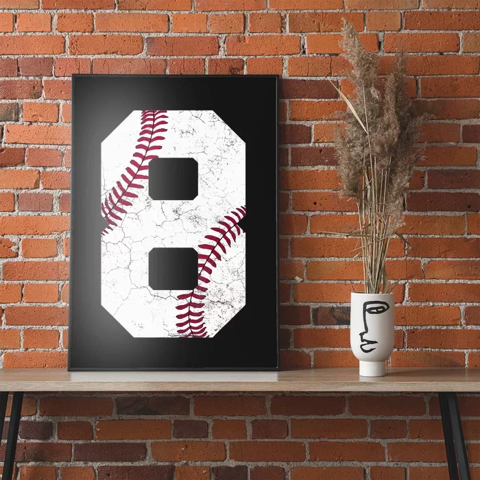 2015 8th Birthday Gift 8 Years Old Baseball Eighth Boy Poster