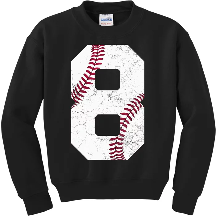 2015 8th Birthday Gift 8 Years Old Baseball Eighth Boy Kids Sweatshirt