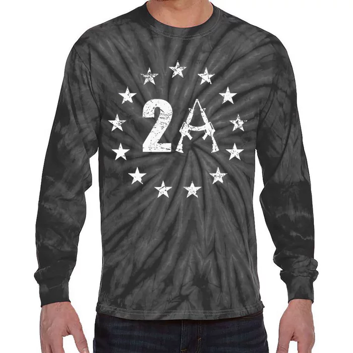 2nd Amendment 13 Stars Flag 2a Ar15 1776 I Will Not Comply Tie-Dye Long Sleeve Shirt