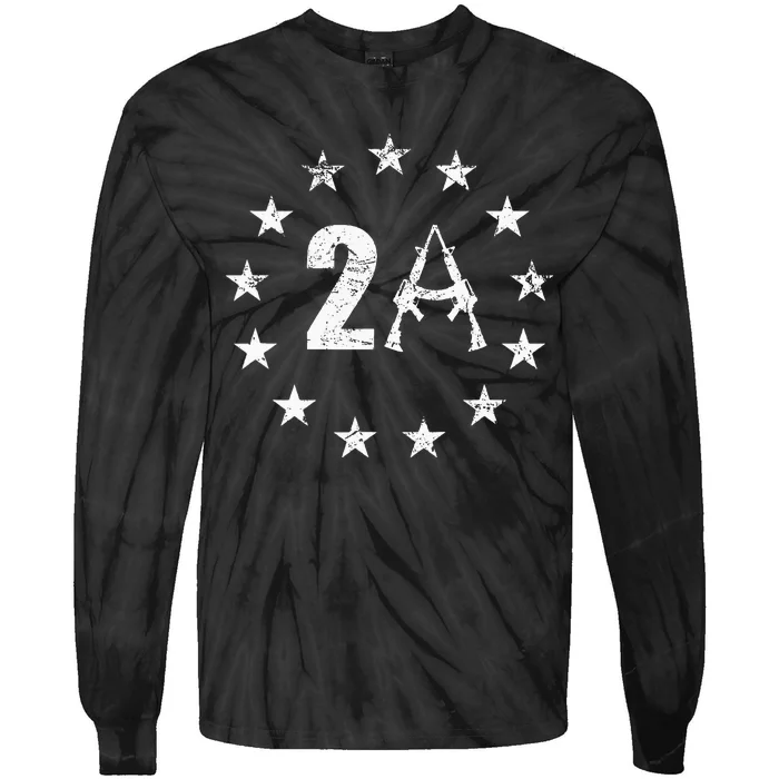 2nd Amendment 13 Stars Flag 2a Ar15 1776 I Will Not Comply Tie-Dye Long Sleeve Shirt