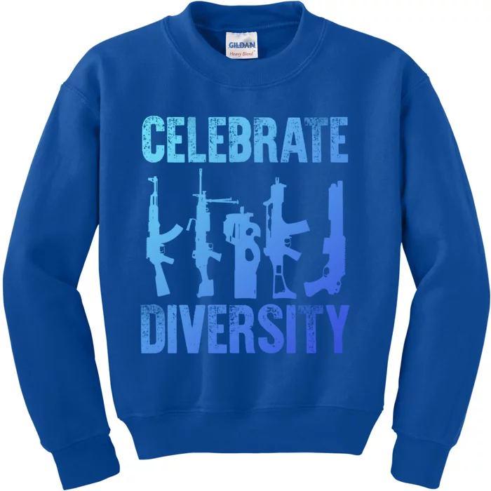 2Nd Adt 2A Pro Guns Celebrate Diversity Cool Gift Kids Sweatshirt