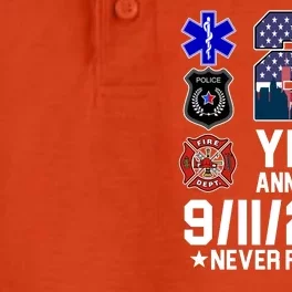 20th Anniversary 9/11/2001 Never Forget 911 Dry Zone Grid Performance Polo