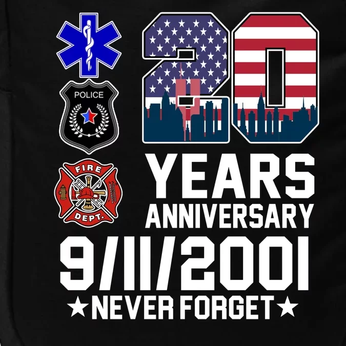 20th Anniversary 9/11/2001 Never Forget 911 Impact Tech Backpack