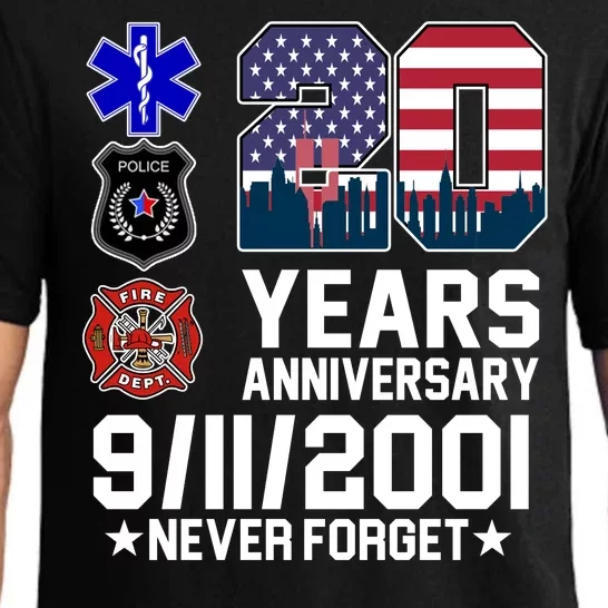 20th Anniversary 9/11/2001 Never Forget 911 Pajama Set