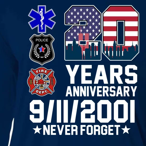 20th Anniversary 9/11/2001 Never Forget 911 Cooling Performance Long Sleeve Crew