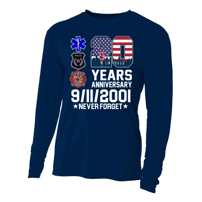 20th Anniversary 9/11/2001 Never Forget 911 Cooling Performance Long Sleeve Crew