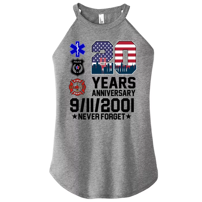 20th Anniversary 9/11/2001 Never Forget 911 Women’s Perfect Tri Rocker Tank