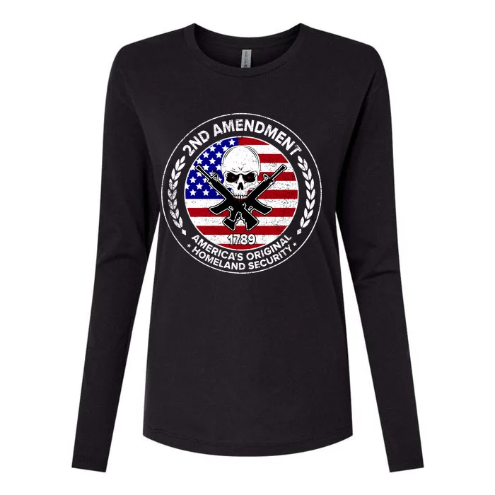 2nd Amendment America's Original Homeland Security 1789 Womens Cotton Relaxed Long Sleeve T-Shirt