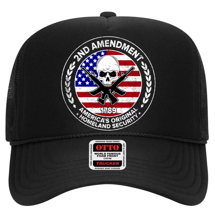 2nd Amendment America's Original Homeland Security 1789 High Crown Mesh Trucker Hat