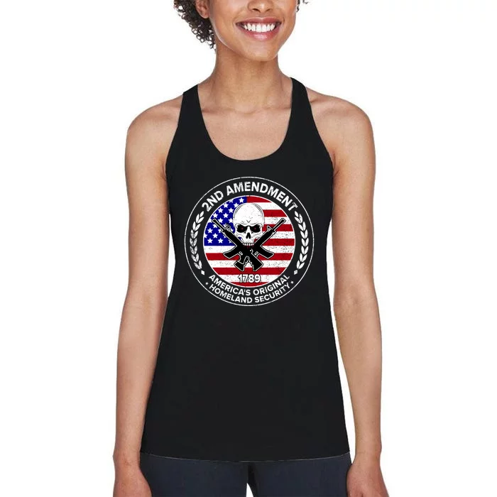 2nd Amendment America's Original Homeland Security 1789 Women's Racerback Tank